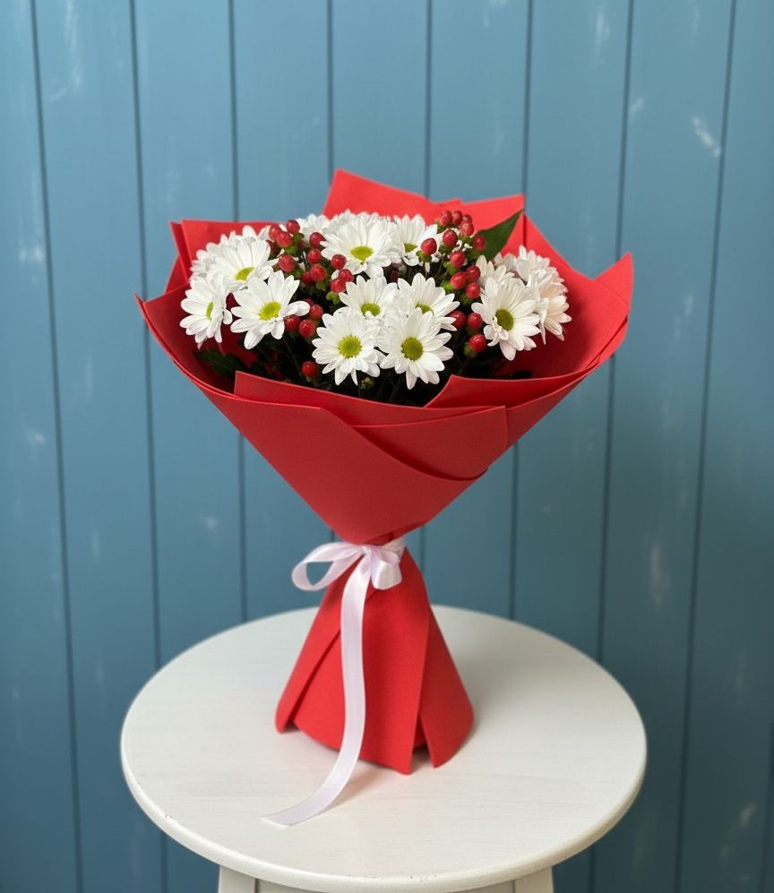 Букет цветов из: Хризантемы в Бытха