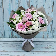 Букет цветов из:  Герберы, Альстромерии и Хризантемы в Бытха