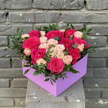 Цветочная композиция из Розы в коробке в Бытха