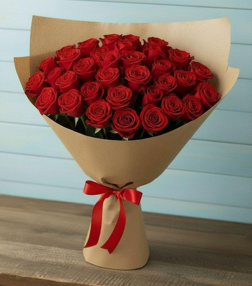 Букет Красные розы Милано в Бытха