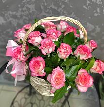 Цветочная композиция из Розы в корзине #REPLACE_PRED# Бытха