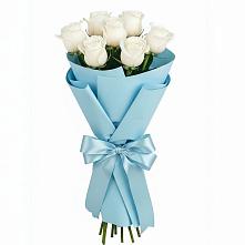 Букет 7 белых роз Проуд в Бытха