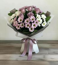 Букет цветов из:  Хризантемы и Розы #REPLACE_PRED# Бытха