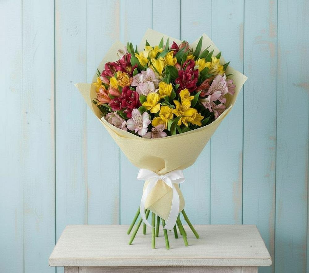 Букет цветов из: Альстромерии в Бытха