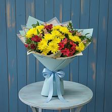 Букет цветов из:  Альстромерии и Хризантемы #REPLACE_PRED# Бытха
