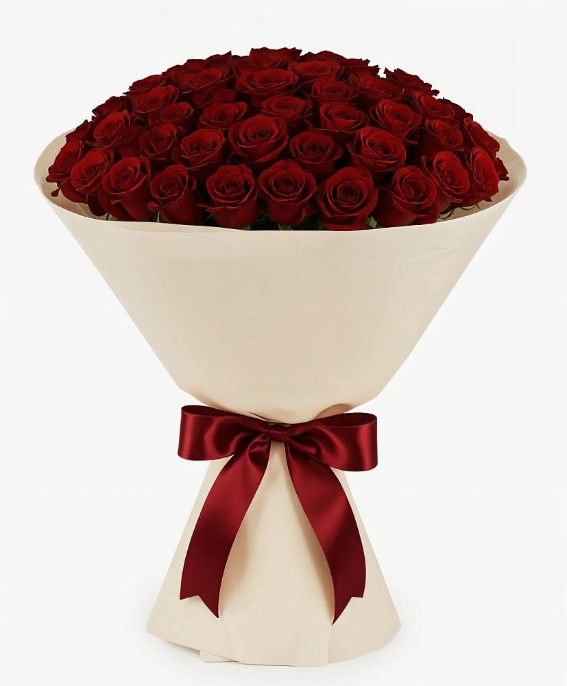 Букет 101 Бордовая роза Блэк Бакарра в Бытха