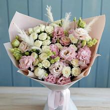 Букет цветов из:  Альстромерии и Розы #REPLACE_PRED# Бытха